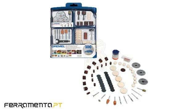 Conjunto de Acessórios Multifunções com 100 Peças Dremel 2615S723JA
