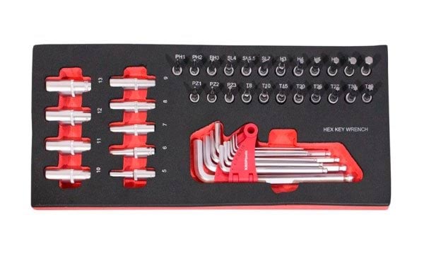 Módulo 42 peças chaves de caixa 1/4” Kroftools 8510