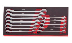 Módulo 12 chaves boca luneta estriada roquete 8-19mm Kroftools 8591