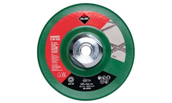 Disco de Diamante Laminado Grão 50/60 - 125mm Rubi 32937