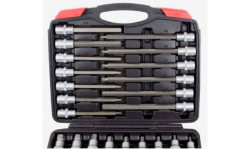 Jogo chaves caixa com bit hex 1/2" 30 peças Kroftools 6030