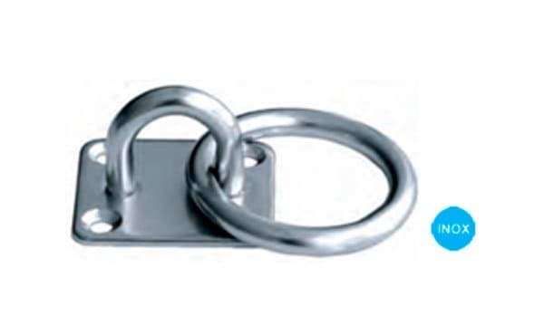 Macfer Alça "U" com Base e Argola AISI316 OM13 8mm (50x40mm) 035.0198