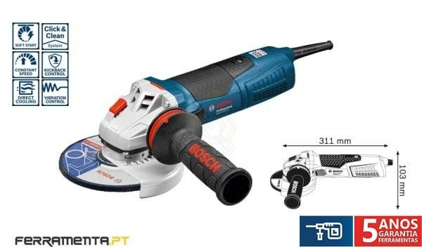 Mini-Rebarbadora 150 mm Bosch GWS 17-150 CI Professional