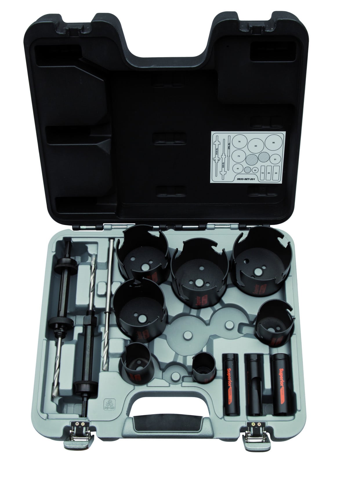Conjunto de serra craniana Superior™ - 14 peças Bahco 3833-SET-201