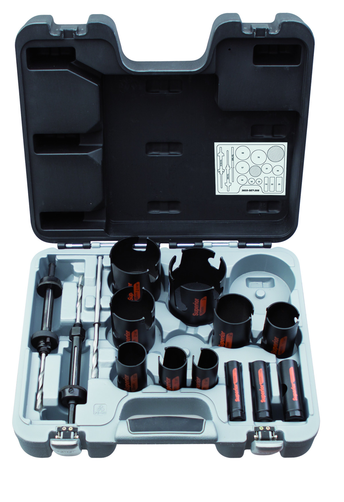 Conjunto de serra craniana Superior™ - 15 peças Bahco 3833-SET-208