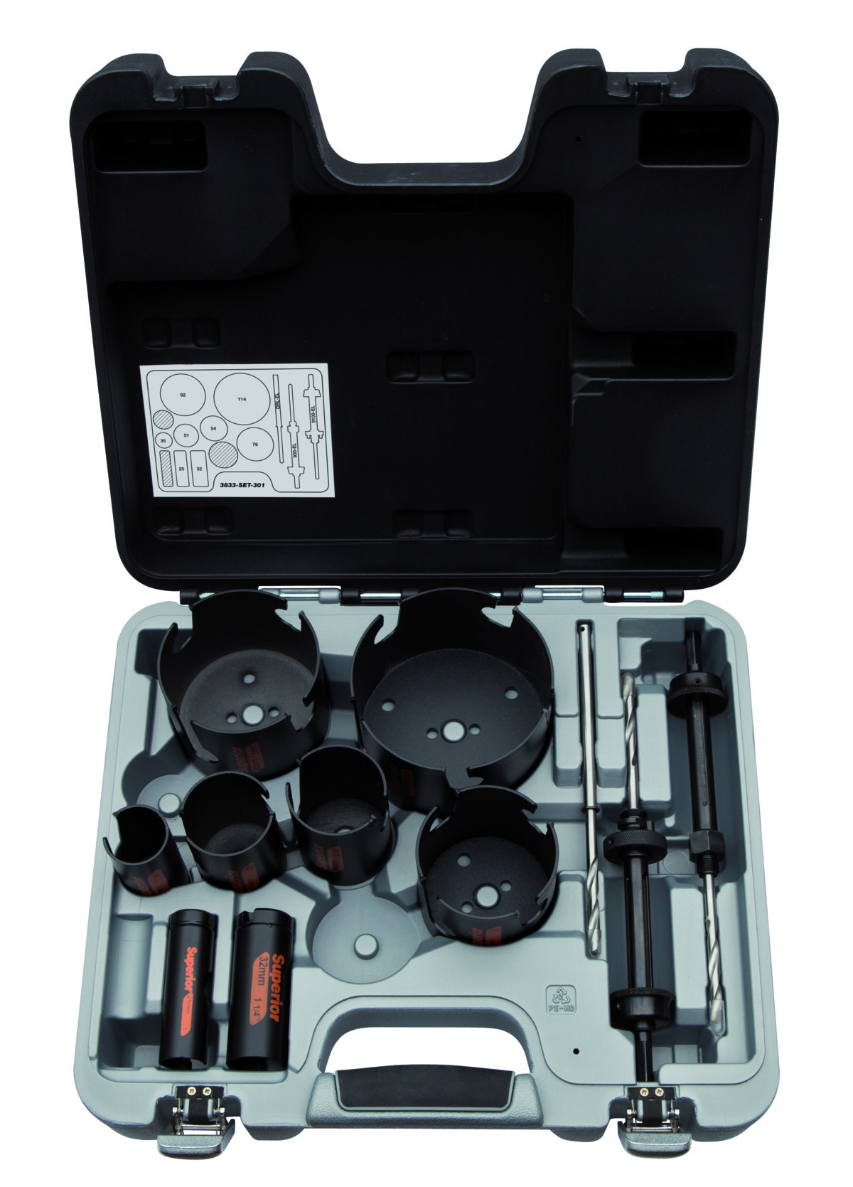 Conjunto de serra craniana Superior™ - 12 peças Bahco 3833-SET-301