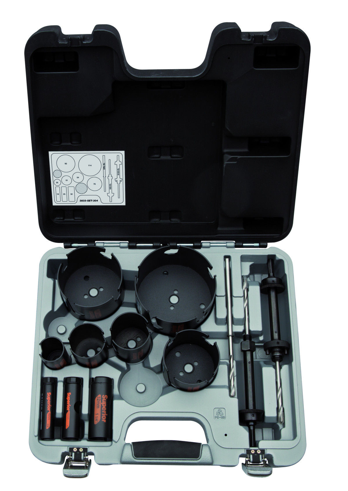 Conjunto de serra craniana Superior™ - 13 peças Bahco 3833-SET-304