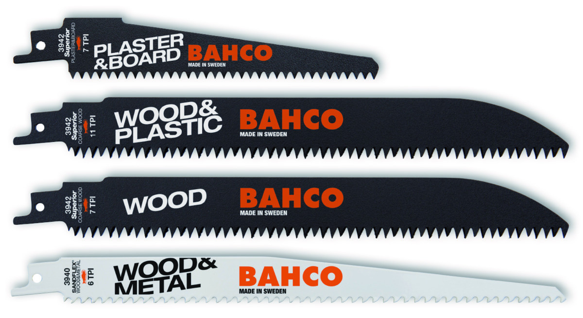 Conjunto de lâminas de serra sabre para madeira - 5 peças Bahco 3942-WOOD-SET-5P