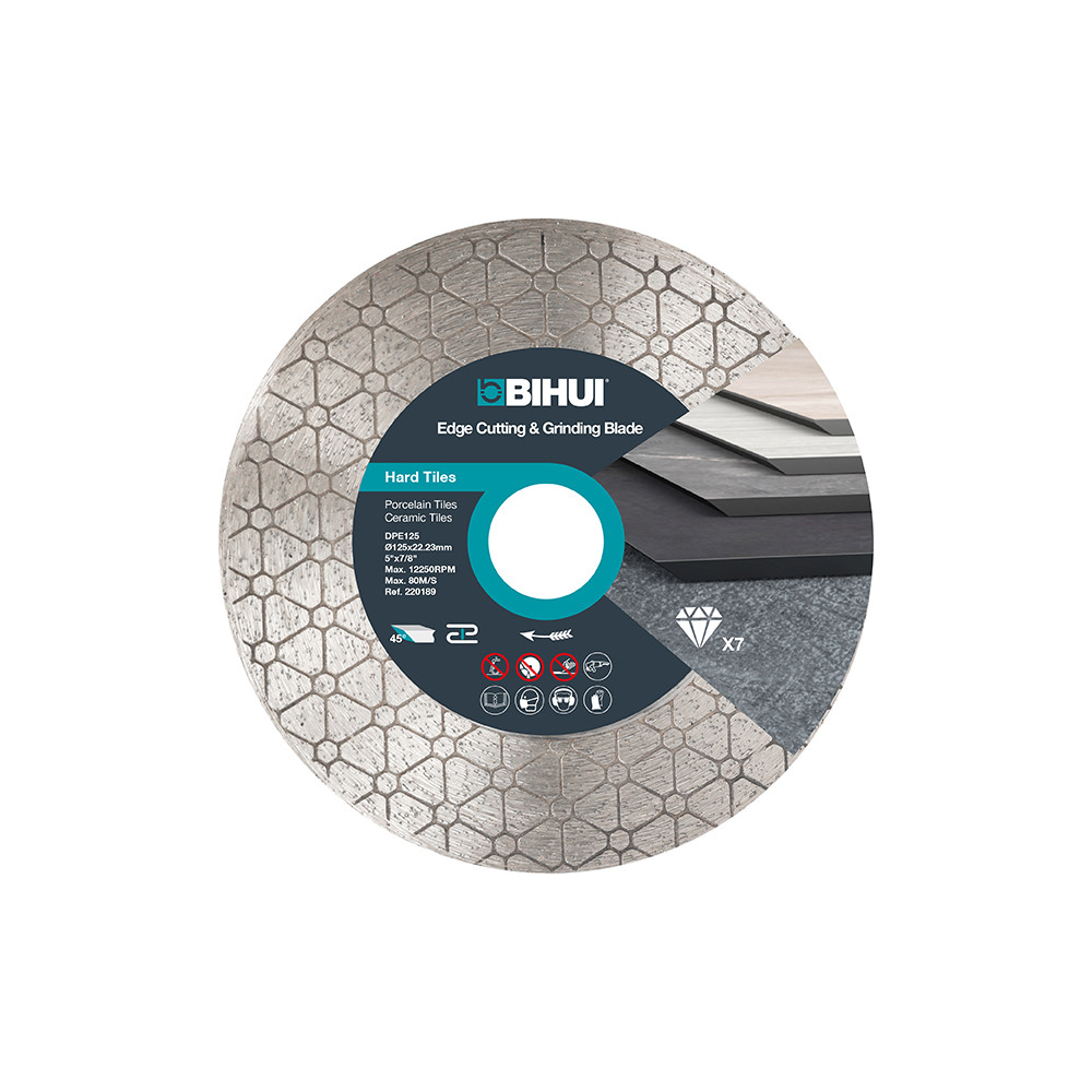 Disco Diamantado Prensado a Quente para Retificação 125mm Bihui DPE125
