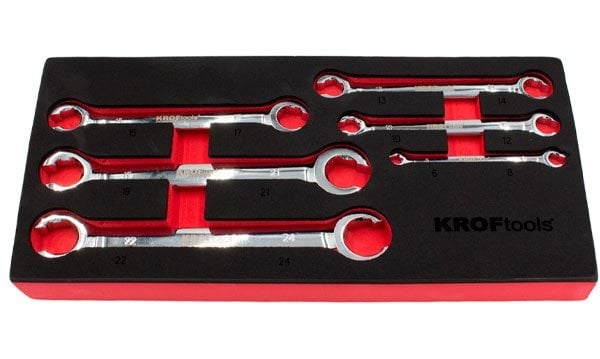 Módulo 6 chaves de travão hexagonais 6-24mm Kroftools 8517