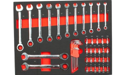 Módulo chaves boca roquete e bits 1/4" Kroftools 8569