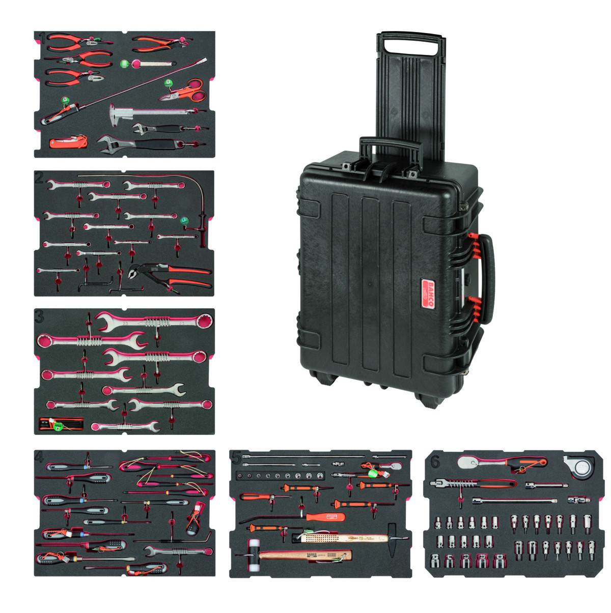 Kit aplicação para ferramentas standard em turbinas eólicas Bahco 4750RCHDW02FF4
