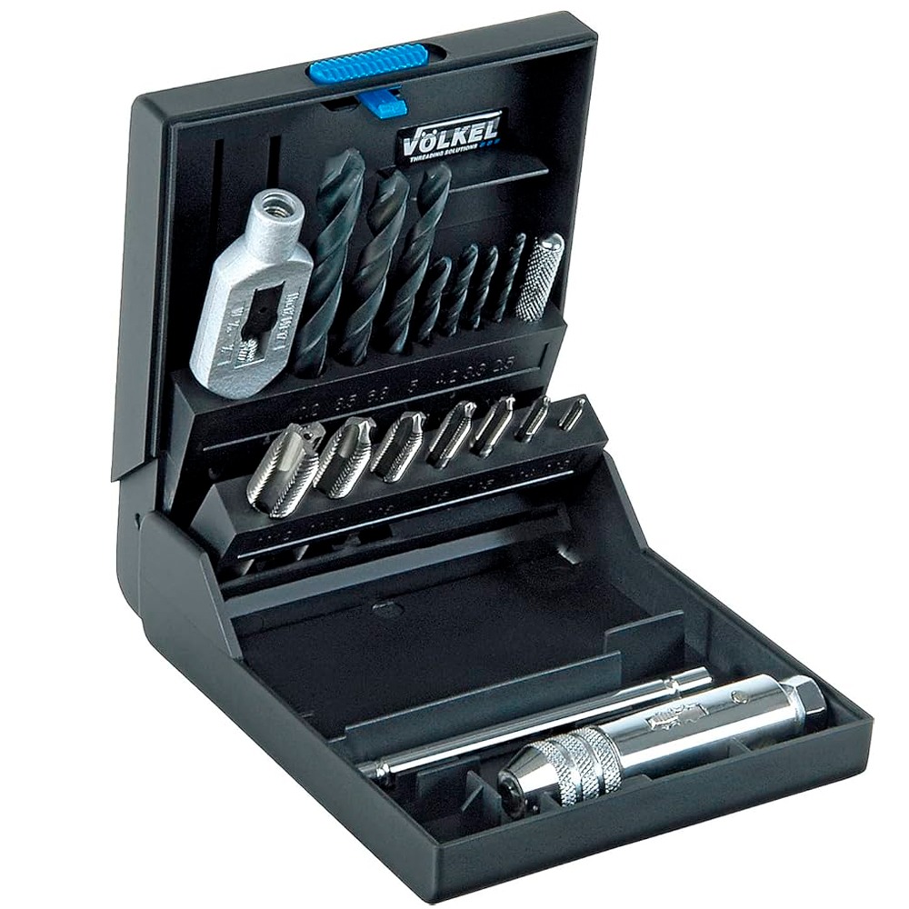 Kit De Brocas e Machos M3 – M12 16 Pcs Volkel 47605