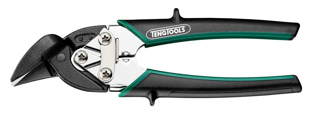 Tesoura compacta para chapas metálicas, corte reto/para a direita, Cr-Mo, 182 mm Tengtools 493-7