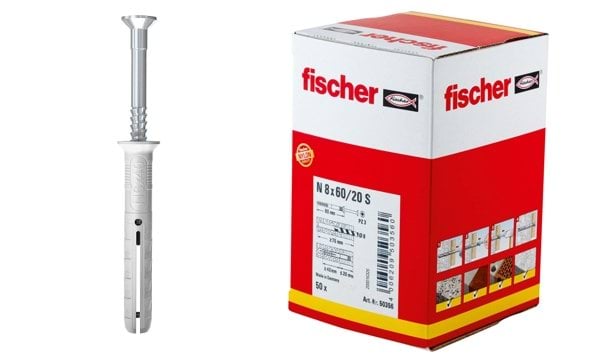 Tapites N 8 x 60/20 S 50un Fischer 50356