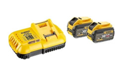Kit 2 Baterias Carril XR FLEXVOLT 54V/18V Li-Ion 9Ah + Carregador Rápido XR FLEXVOLT: 54V - 18V Dewalt DCB118X2-QW