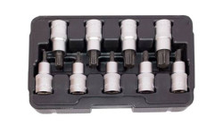 Jogo 9 chaves 1/2” com bit torx T25-T70 60mm Kroftools 6102