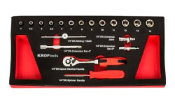 Módulo 26 peças chaves de caixa e roquete 1/2” Kroftools 8515