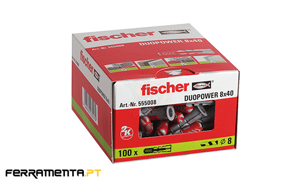 Buchas DUOPOWER 8x40mm 100Un Fischer 555008