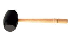 Maço de Borracha Face Plana Preto 500g Rubi 65905