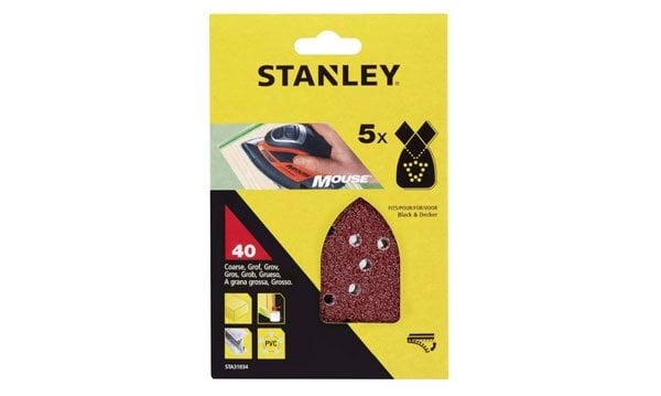 Folhas de Lixa Mouse G40 Stanley STA31034-XJ