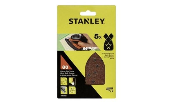 Folhas de Lixa Mouse G80 Stanley STA31004-XJ