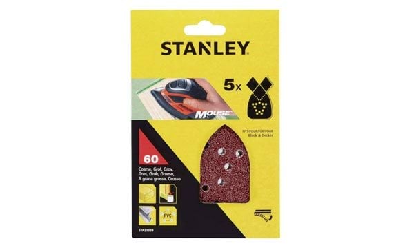 Folhas de Lixa Mouse G60 Stanley STA31039-XJ