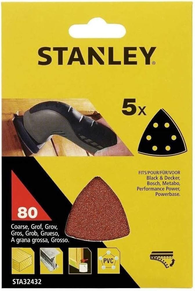 Lixas de Detalhes 93x93mm G80 Stanley STA32432-XJ