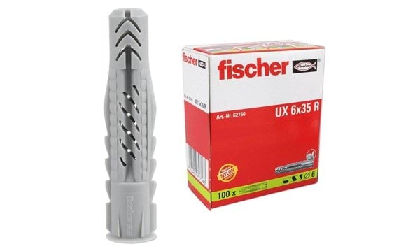 Bucha Para Gesso Cartonado 6x35mm 100un Fischer 62756