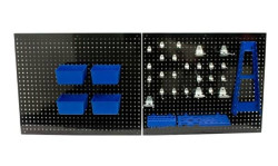Kit 2 painéis perfurados com 32 acessórios Kroftools 8685