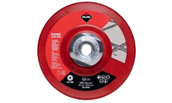 Disco de Diamante Laminado Grão 200 - 125mm Rubi 32939