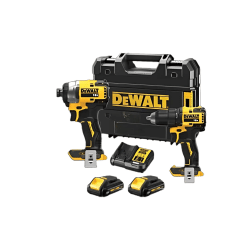 Aparafusadora de Imapcto + Berbequim c/ Percussão DeWalt DCK2062L2T