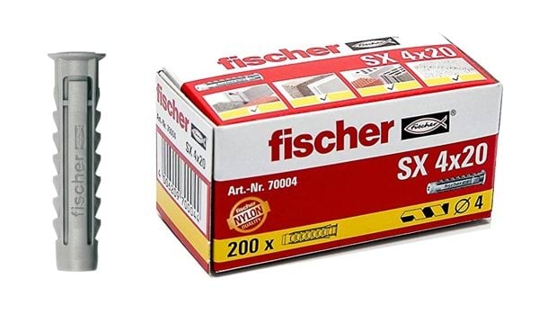 Bucha De Expansão SX 4 x 20 200un Fischer 70004