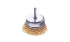 Escova Aço c/ perno t/ Taça Arame Ondulado Latonado EAPT-L MacFer 75mm (bls) 025.0014