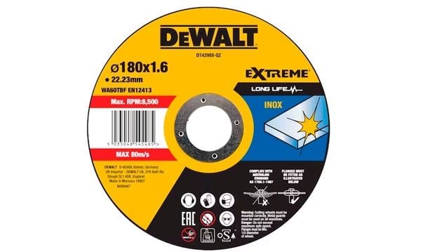 Disco de Corte OSA de Alto Desempenho p/ Aço 180mm Dewalt DT43908-QZ