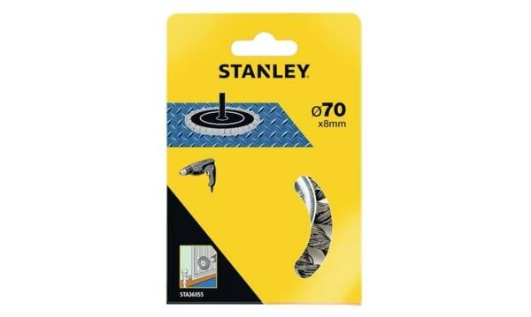 Roda de Arame 70x8mm c/ Nó Torcido Stanley STA36055-XJ