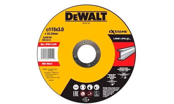 Disco De Corte Côncavo Para Metal 115 x 3 x 22.23mm Dewalt DX7927-AE