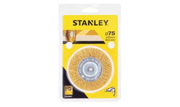 Roda de Arame de Latão 75x10mm p/ Madeira Stanley STA36007-XJ
