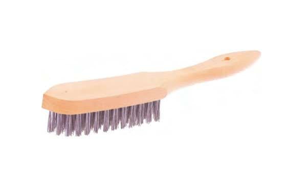 Escova Aço c/ Cabo Madeira EAM-4I 4 filas inox MacFer 025.0030