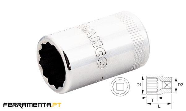 Chave de Caixa 21m 12 Faces Bahco 7800DM-21