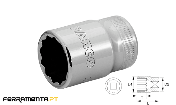 Chave de Caixa 9/16 12 Faces Bahco 7800DZ-9/16