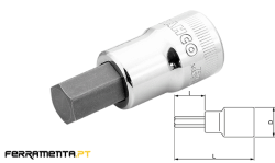 Chaves de Caixa Hexagonal 1/2'' 6 mm Bahco 7809M-6