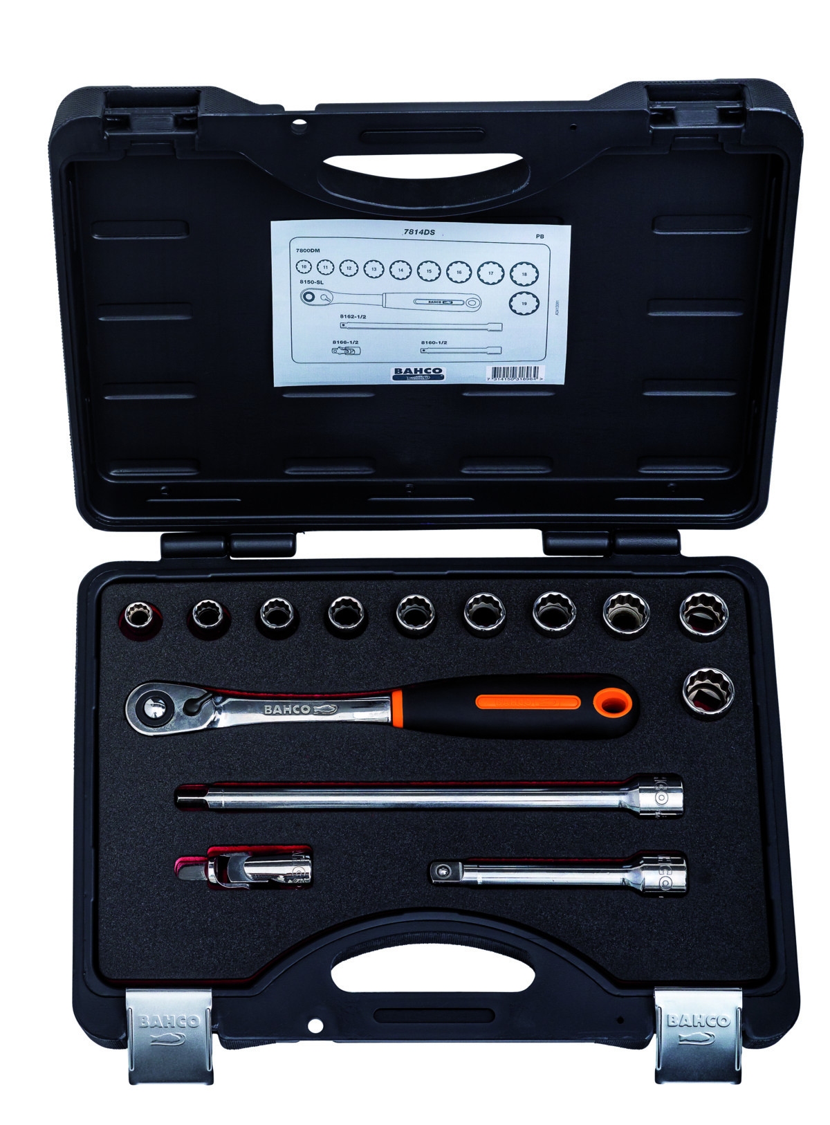 Conjunto de chaves de caixa de 1/2", 14 peças Bahco 7814DS