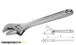 Chave Crescente Fosfatada 110 x 13 mm Bahco 8069C