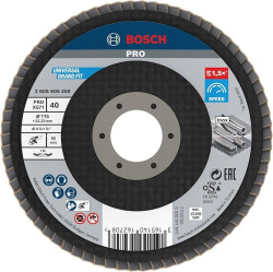 Disco de lixa em lamelas X571 115mm x Grão 40 Bosch 2608605450