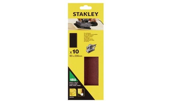 Folhas de Lixa 1/3 93x230mm G150 - 10Uni Stanley STA31070-XJ