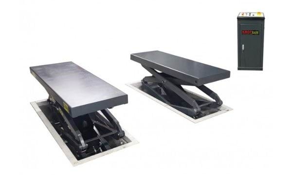 Elevador Automóvel de Tesoura Embutido Hidráulico 3.5T 220V Kroftools 9810MO