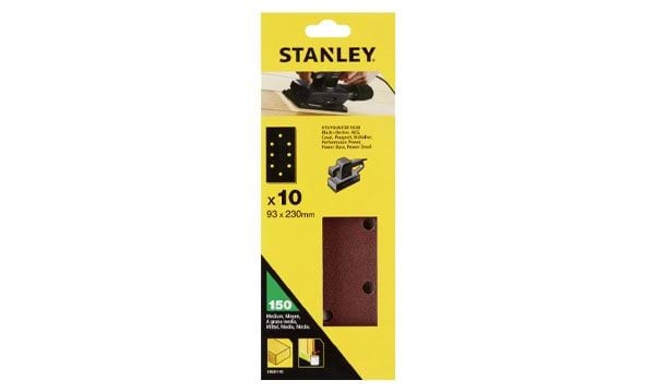 Folhas de Lixa Perfuradas 93x230mm G150 – 10Uni Stanley STA31110-XJ