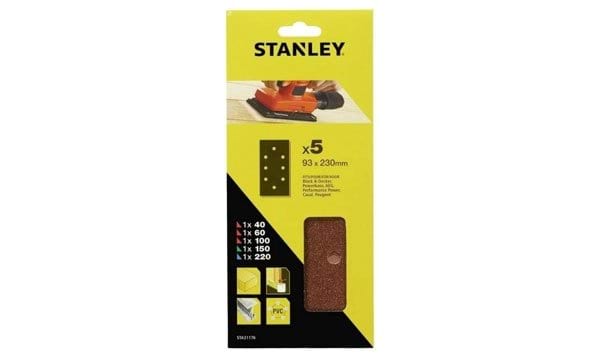 Jogo de Lixas G40-220 93x230mm Stanley STA31176-XJ