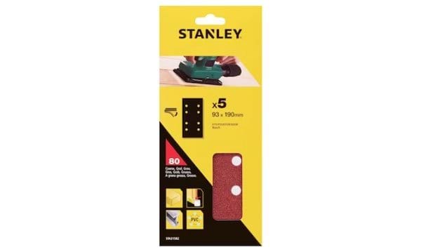 Lixas de Velcro Perfuradas 93x190mm G80 Stanley STA31582-XJ
